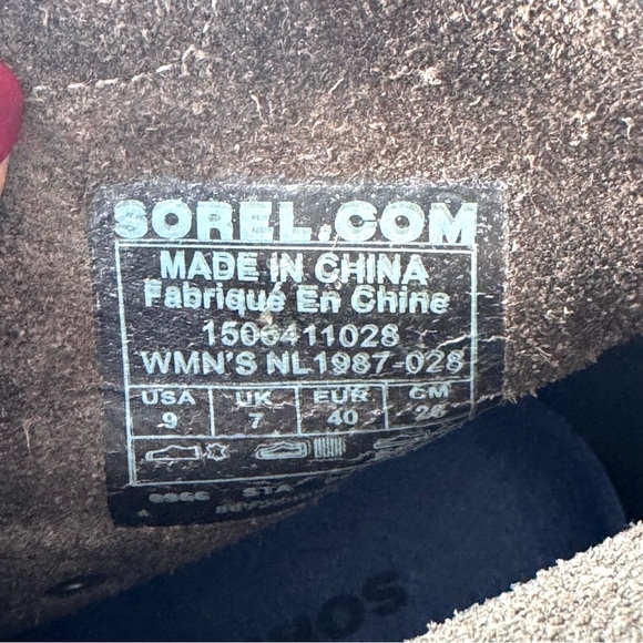 Sorel Joan Of Arctic Wedge Waterproof Full Grain Leather Lace Up Boots Sz 9 - Picture 15 of 16